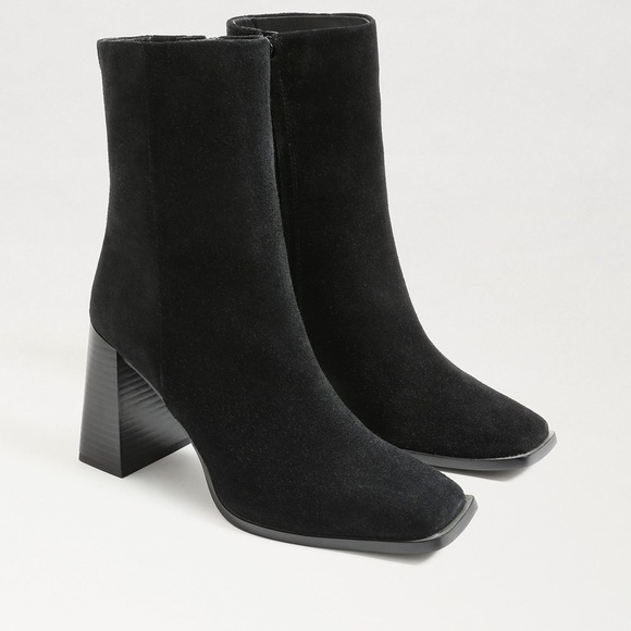 SAM EDELMAN Ivette Suede Ankle Boots black casual classic stylish comfy winter - Picture 1 of 7